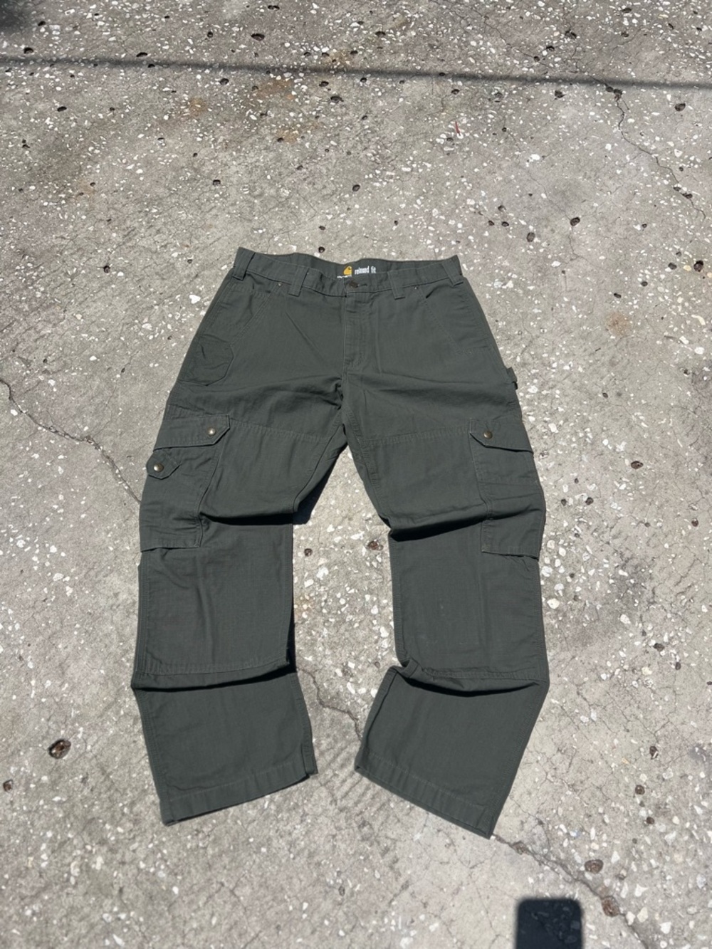 Carhartt Men's Dark Olive Green Cargo Pants